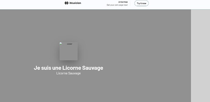 Capture d’écran Imusician URL